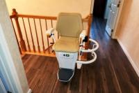 Seat at the top positioned for easy entry/exit